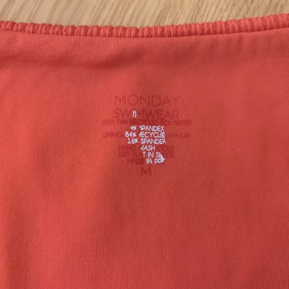 Monday Swimwear - Maui top (S) + Byron bottom (M) - Sangria Crinkle - Picture 6 of 7